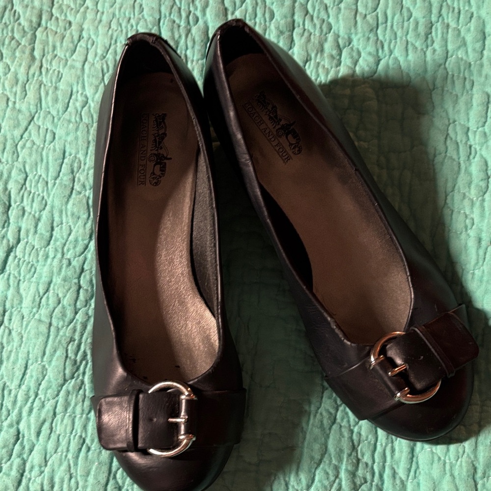 Coach Black Wedges